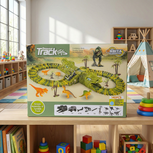 Pista de Carreras Jurásica Flexible - Dino Track Toy Set | Dino Planet