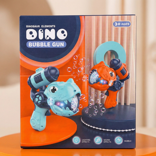 Pistola de Burbujas de Dinosaurio (Dino Bubble Gun) - Juguete de Exterior Dino Planet