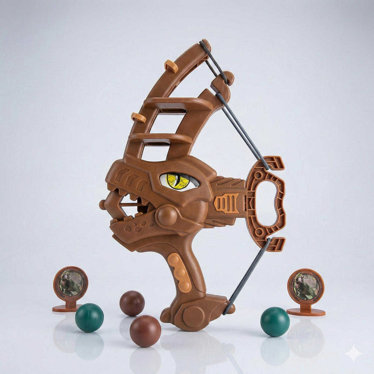 Arco y Ballesta de Dinosaurio (Dino Crossbow) con Dardos de Goma - Juego de Puntería Dino Planet