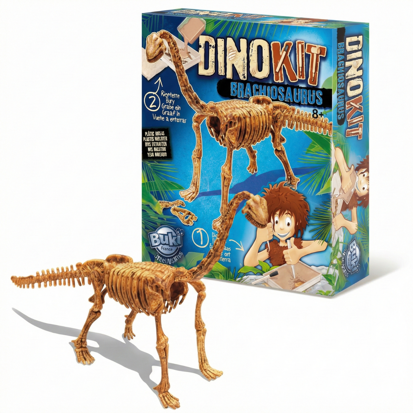 Dino Kit Paleontológico Brachiosaurus - Kit de Excavación Buki (Ciencia STEM)