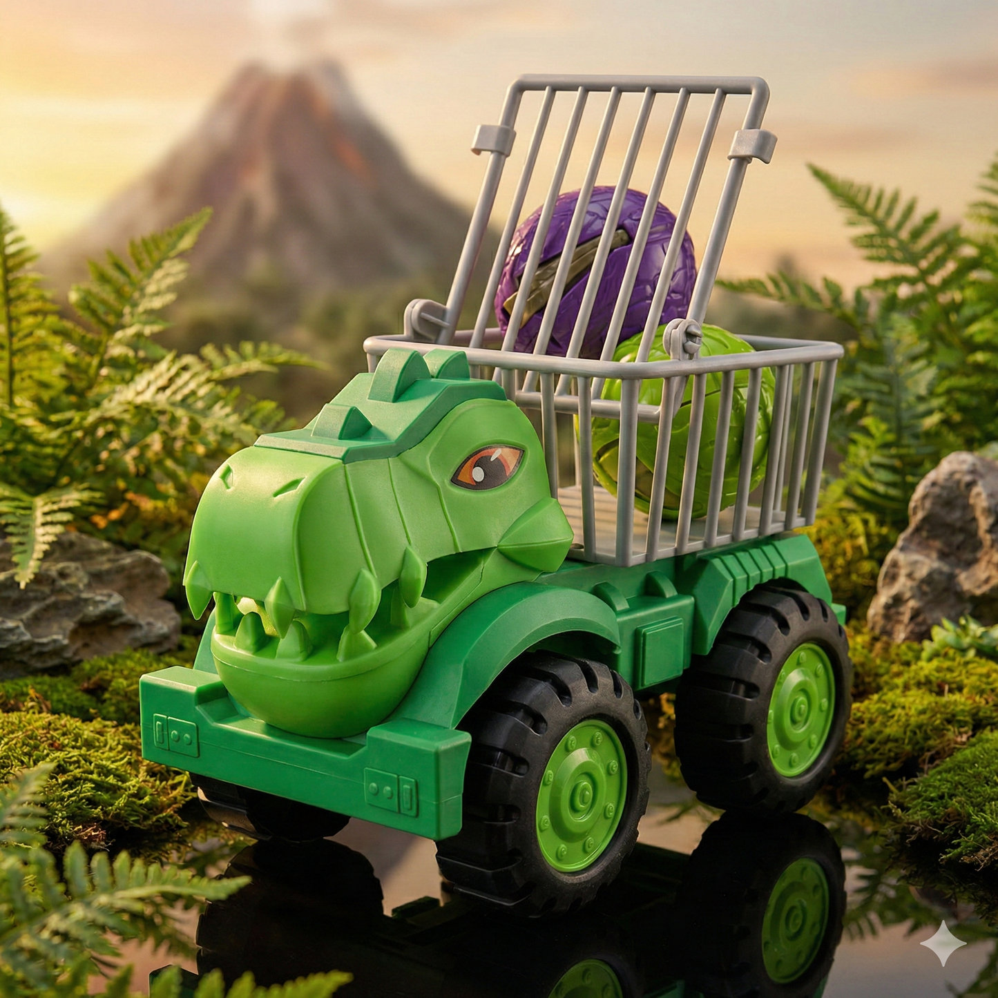 Camión Tractor de Transporte Dino Truck - Incluye 2 Huevos Transformables | Dino Planet