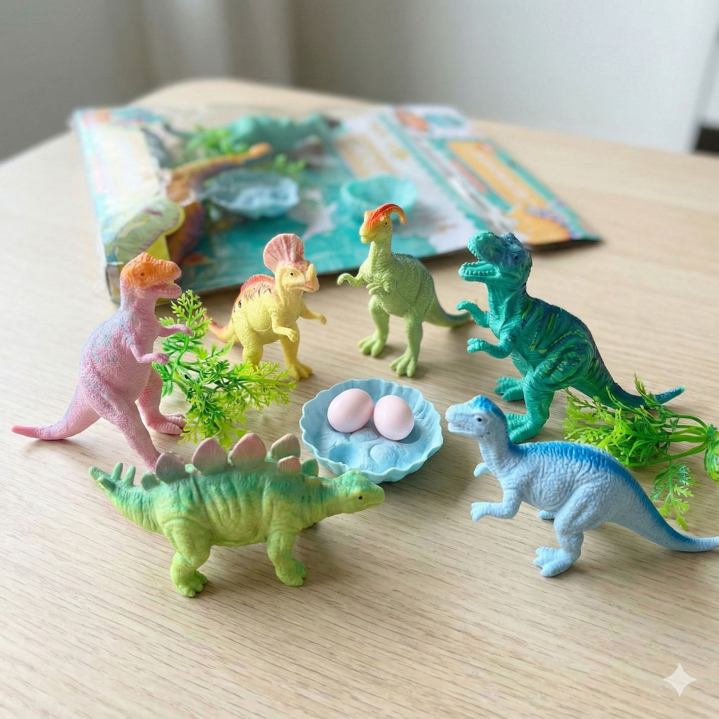 Set de 5 Dinosaurios de Goma Suave (Soft Rubber) - Colección Primera Infancia Dino Planet