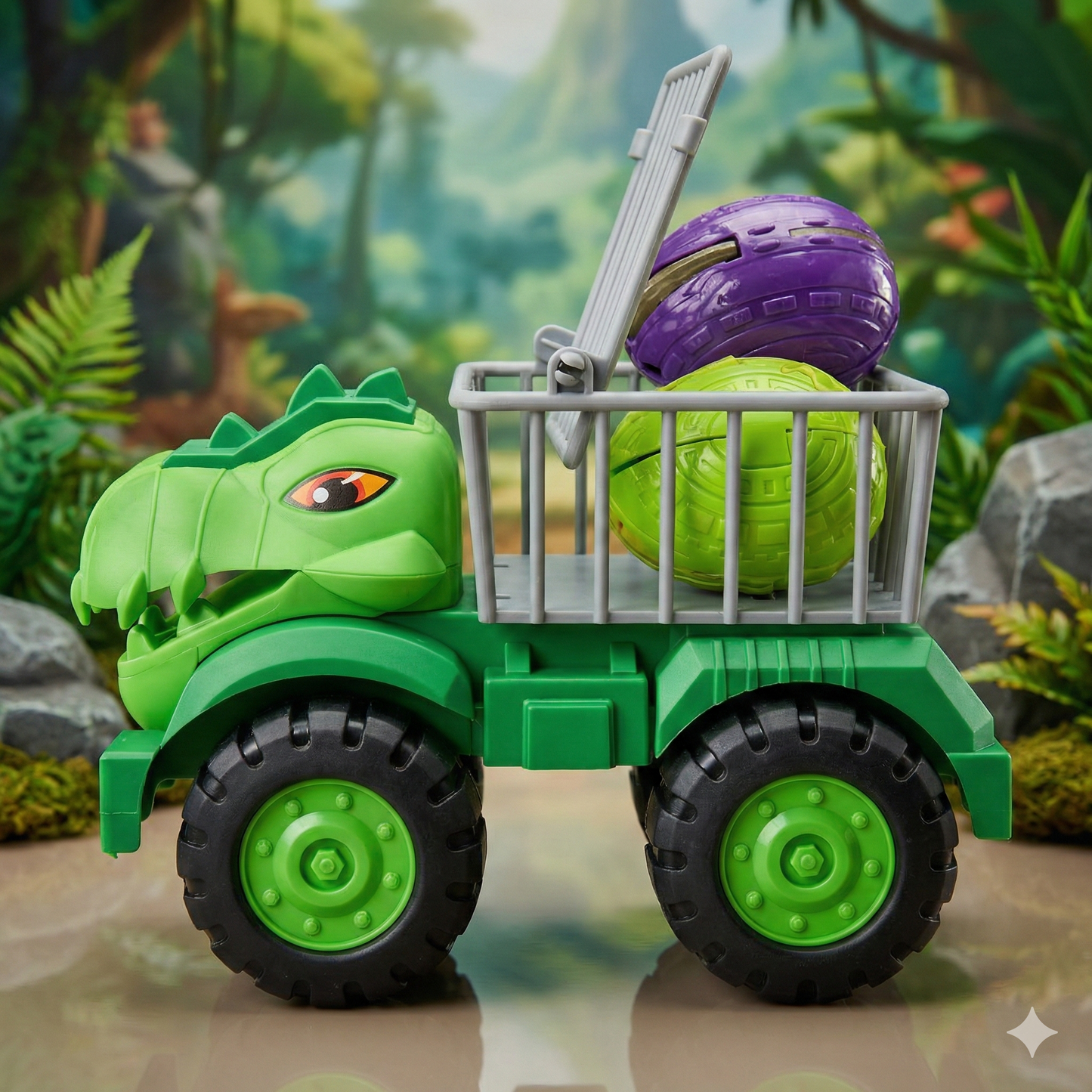 Camión Tractor de Transporte Dino Truck - Incluye 2 Huevos Transformables | Dino Planet