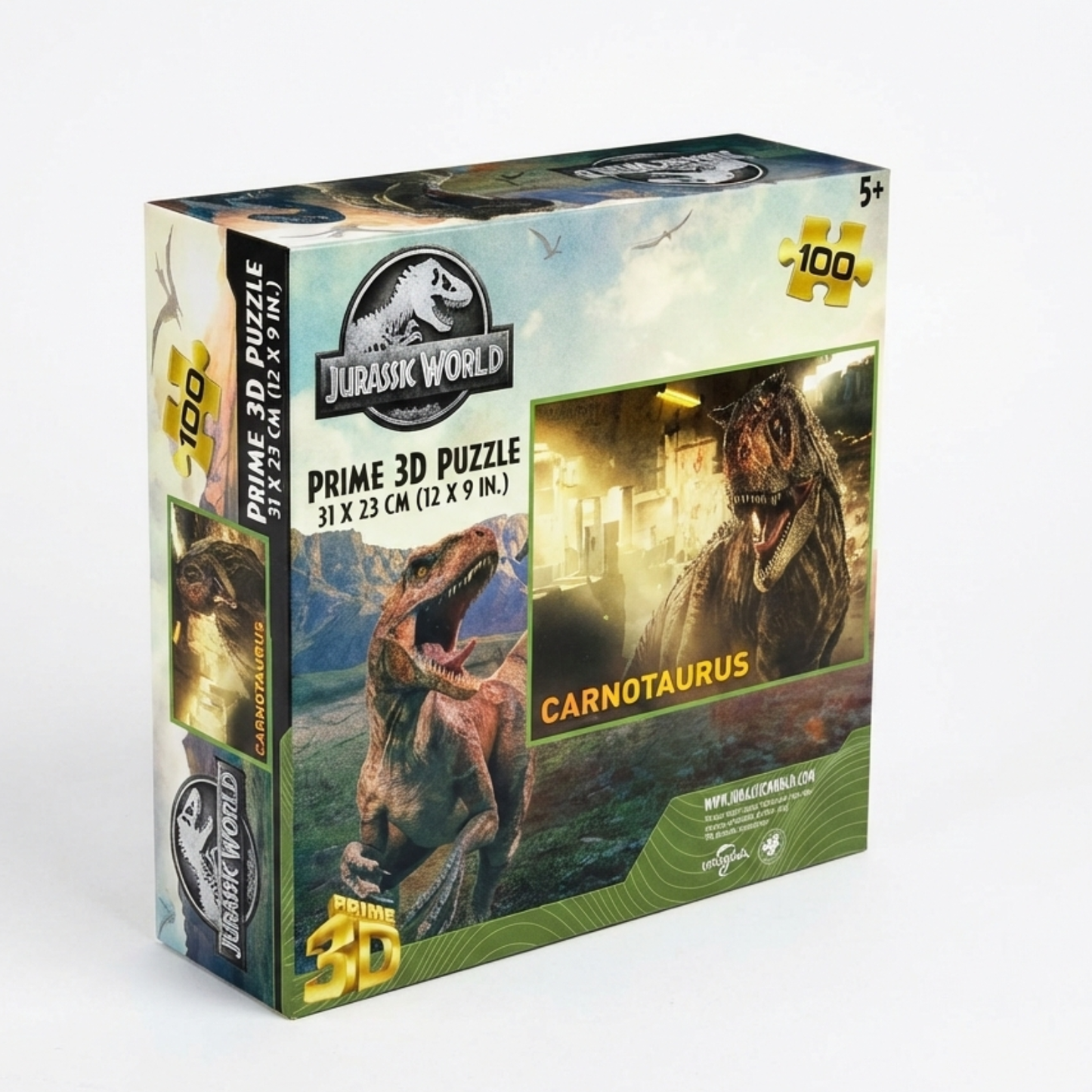 Rompecabezas 3D Dinosaurio Carnotaurus (100 Piezas) - Juguete Educativo Prime 3D