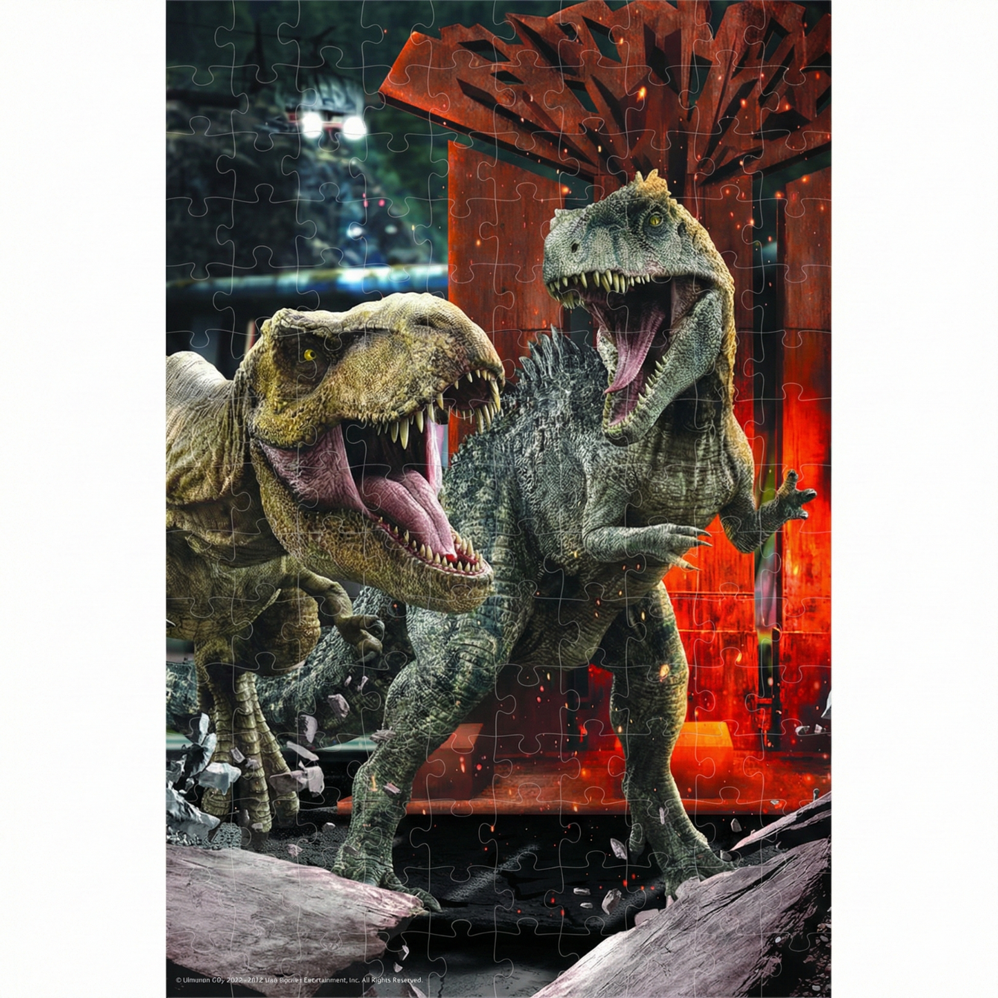 Rompecabezas 3D T-Rex vs Giganotosaurus Mundo Jurásico (150 Piezas) - Juguete Prime 3D