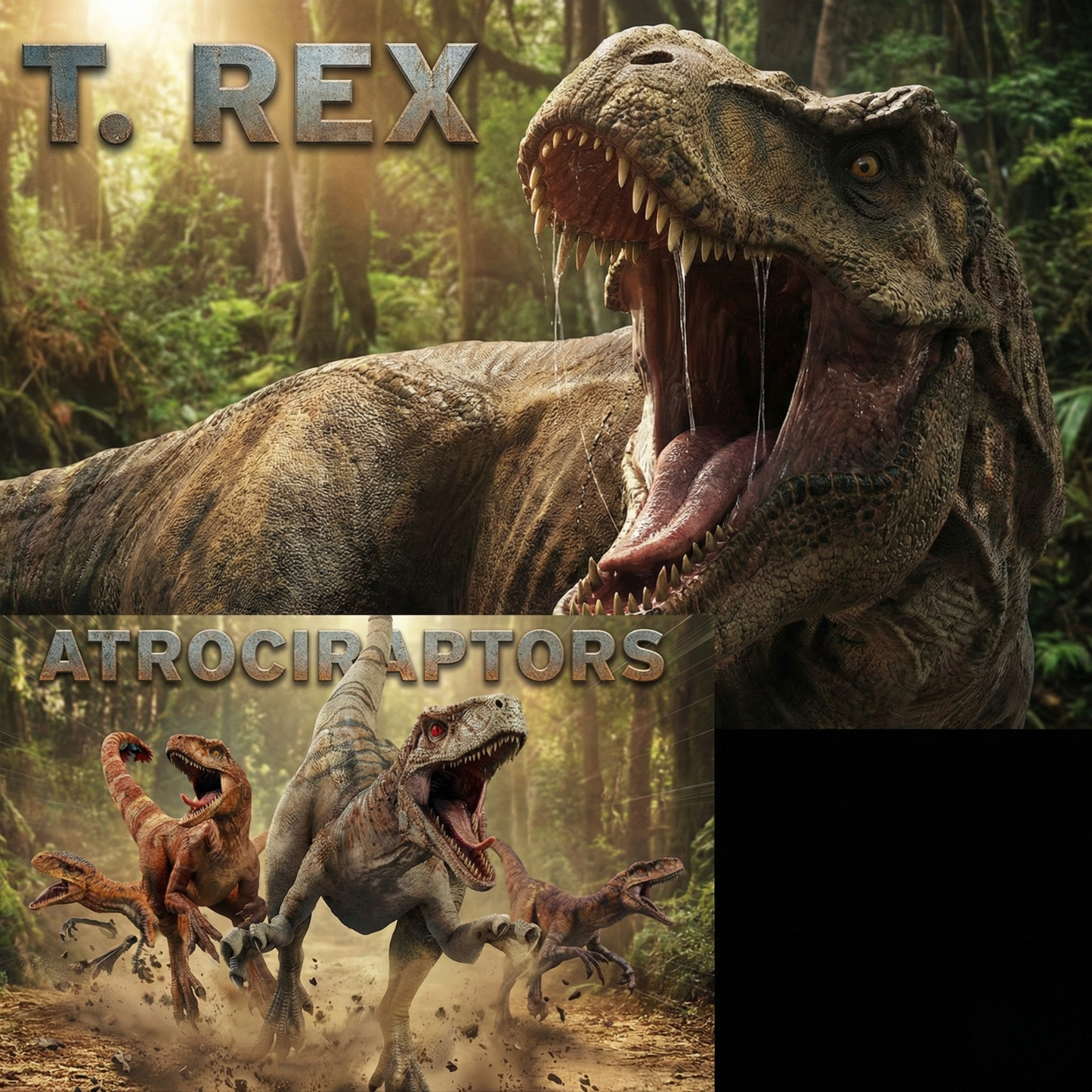 Rompecabezas 3D T-Rex vs Atrociraptor Mundo Jurásico (200 Piezas) - Juguete Prime 3D