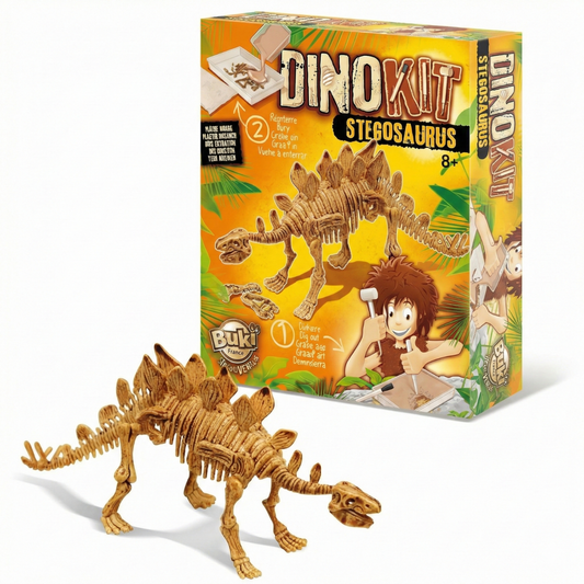 Dino Kit Paleontológico Stegosaurus - Kit de Excavación Buki (Ciencia STEM)