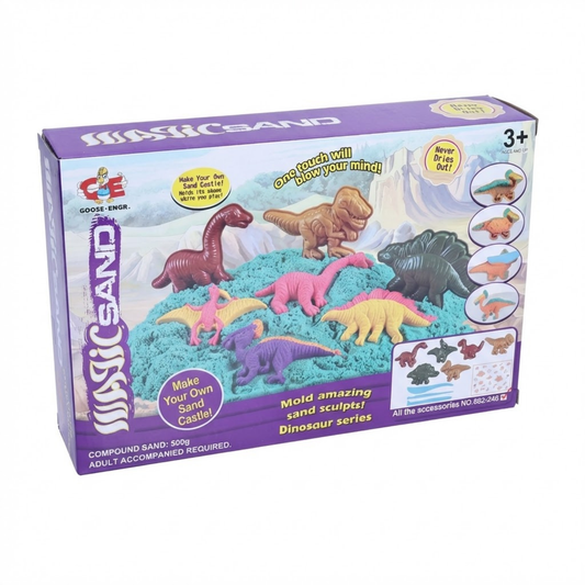 Set de Arena Mágica Dinosaurio (500g) - Juego Sensorial Magic Sand